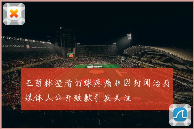 王哲林澄清打球疼痛非因封闭治疗媒体人公开致歉引发关注